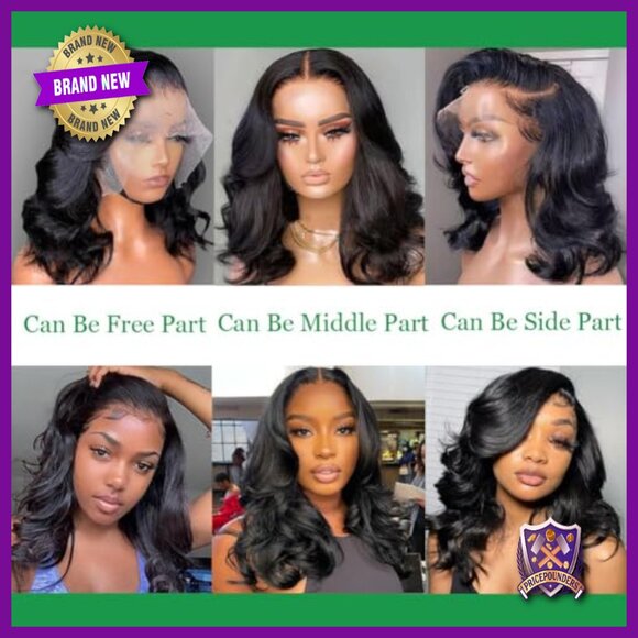 13x4 HD Lace Front Wig Body Wave Brazilian Human Hair Glueless Bob main image 5